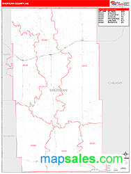 Sheridan County, NE Zip Code Wall Map