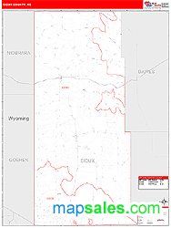 Sioux County, NE Zip Code Wall Map