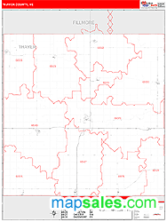 Thayer County, NE Wall Map