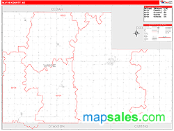 Wayne County, NE Wall Map