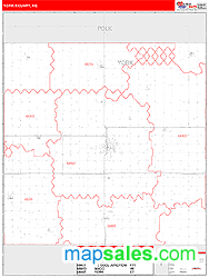 York County, NE Zip Code Wall Map