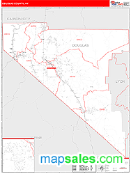 Douglas County, NV Zip Code Wall Map