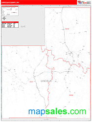 Lincoln County, NV Zip Code Wall Map