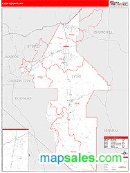 Lyon County, NV Wall Map