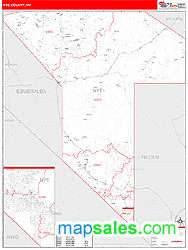 Nye County, NV Zip Code Wall Map