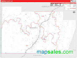 Pershing County, NV Zip Code Wall Map