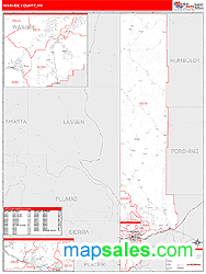 Washoe County, NV Zip Code Wall Map