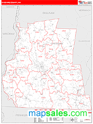 Cheshire County, NH Zip Code Wall Map