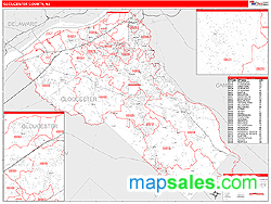 Gloucester County, NJ Wall Map