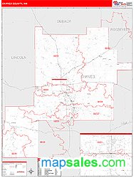 Chaves County, NM Zip Code Wall Map