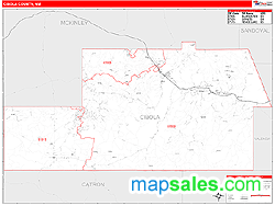 Cibola County, NM Zip Code Wall Map