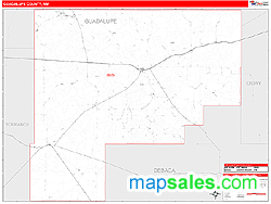 Guadalupe County, NM Zip Code Wall Map