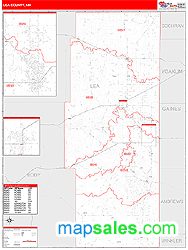 Lea County, NM Zip Code Wall Map