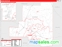 Lincoln County, NM Zip Code Wall Map