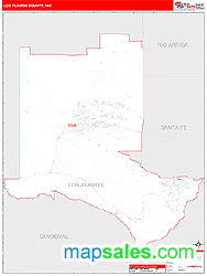 Los Alamos County, NM Zip Code Wall Map