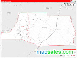 Mora County, NM Zip Code Wall Map