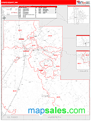 Otero County, NM Zip Code Wall Map