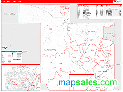 Sandoval County, NM Zip Code Wall Map