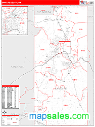 Santa Fe County, NM Zip Code Wall Map