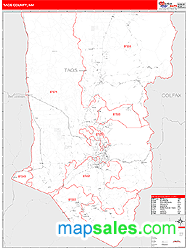 Taos County, NM Wall Map