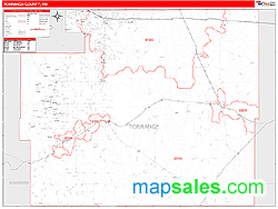 Torrance County, NM Zip Code Wall Map