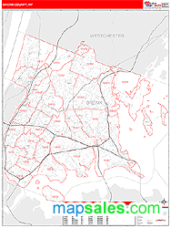 Bronx County, NY Zip Code Wall Map