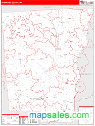 Chenango County, NY Zip Code Wall Map