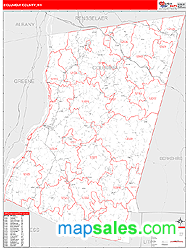 Columbia County, NY Zip Code Wall Map