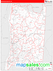 Dutchess County, NY Zip Code Wall Map