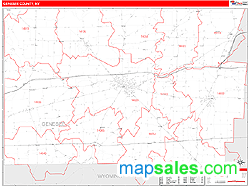 Genesee County, NY Wall Map