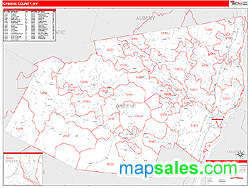 Greene County, NY Zip Code Wall Map