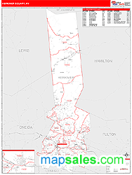 Herkimer County, NY Zip Code Wall Map