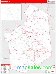 Lewis County, NY Wall Map