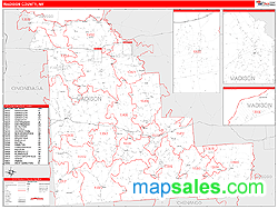 Madison County, NY Zip Code Wall Map