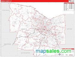 Monroe County, NY Wall Map