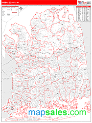 Nassau County, NY Zip Code Wall Map