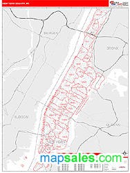 New York County, NY Zip Code Wall Map