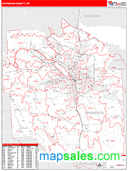 Onondaga County, NY Zip Code Wall Map