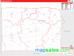 Orleans County, NY Zip Code Wall Map