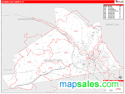 Schenectady County, NY Zip Code Wall Map