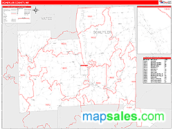 Schuyler County, NY Wall Map