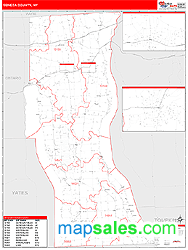 Seneca County, NY Zip Code Wall Map