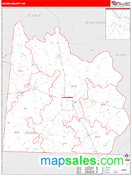 Anson County, NC Zip Code Wall Map