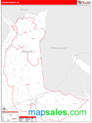 Chowan County, NC Zip Code Wall Map