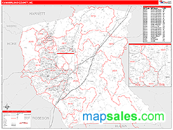 Cumberland County, NC Wall Map