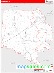 Davie County, NC Wall Map