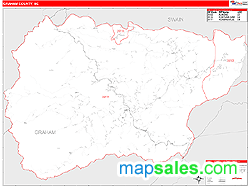 Graham County, NC Zip Code Wall Map