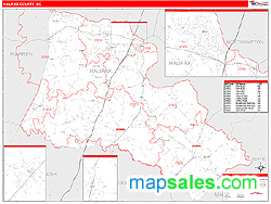 Halifax County, NC Wall Map