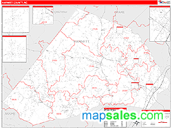 Harnett County, NC Zip Code Wall Map