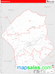 Hoke County, NC Zip Code Wall Map